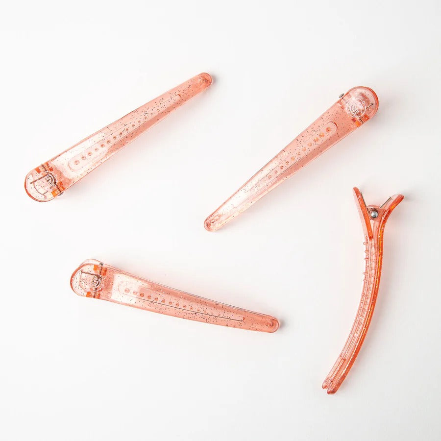 Styling & Sectioning Pro Hair Clips Orange (4 CT)