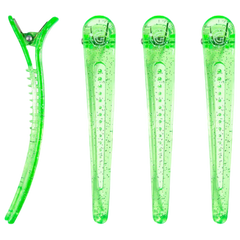 Styling & Sectioning Pro Hair Clips Green (4 CT)