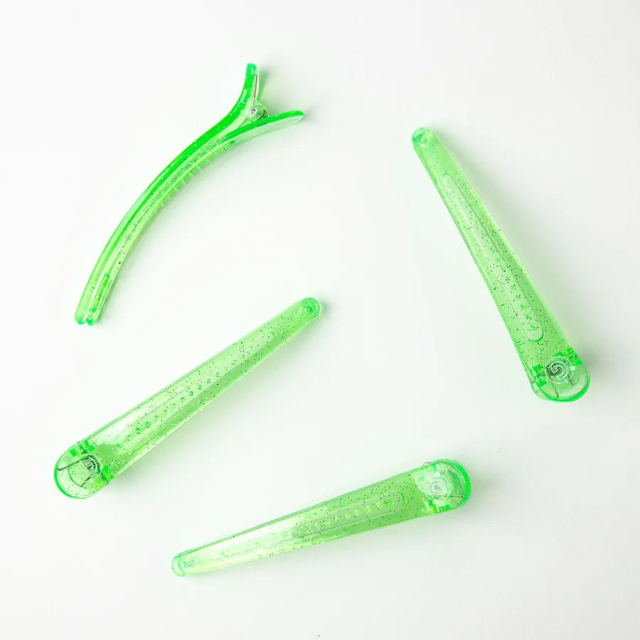 Styling & Sectioning Pro Hair Clips Green (4 CT)