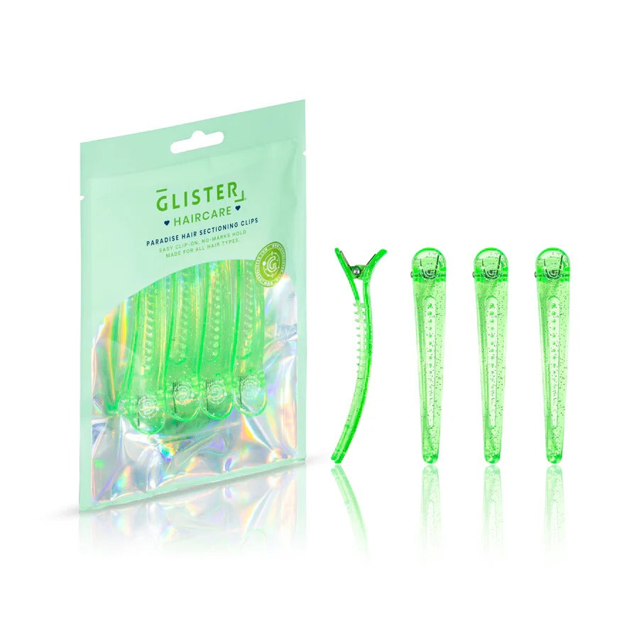 Styling & Sectioning Pro Hair Clips Green (4 CT)