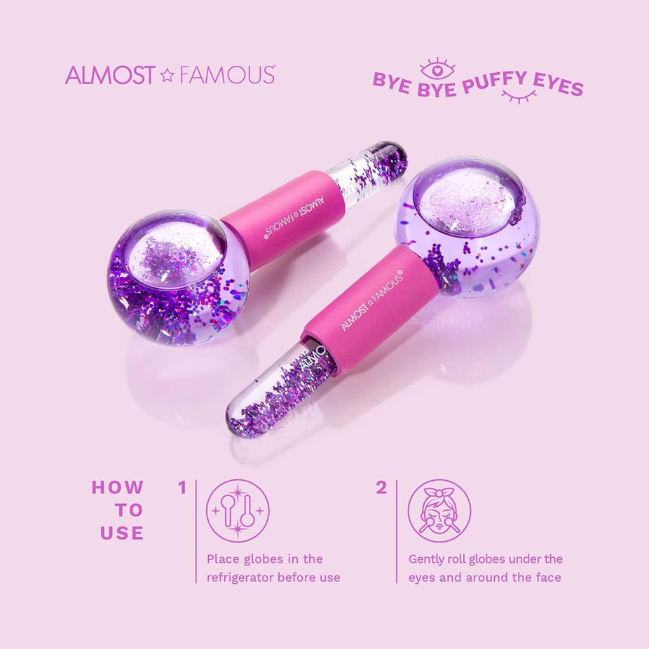2-Pack Cryo Facial Massage Globes - Purple