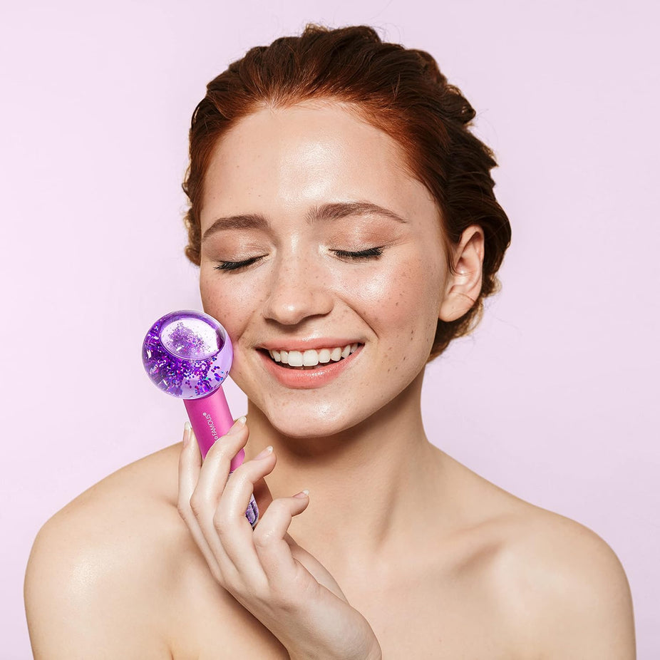 2-Pack Cryo Facial Massage Globes - Purple