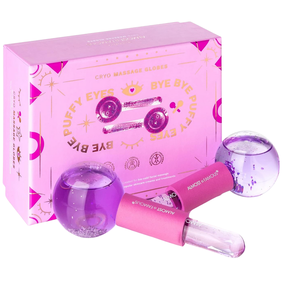 2-Pack Cryo Facial Massage Globes - Purple