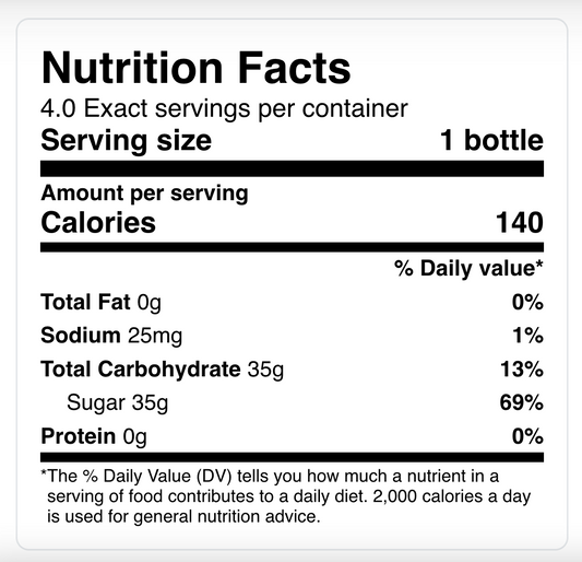 Nutrition Information - Tamarind Soda