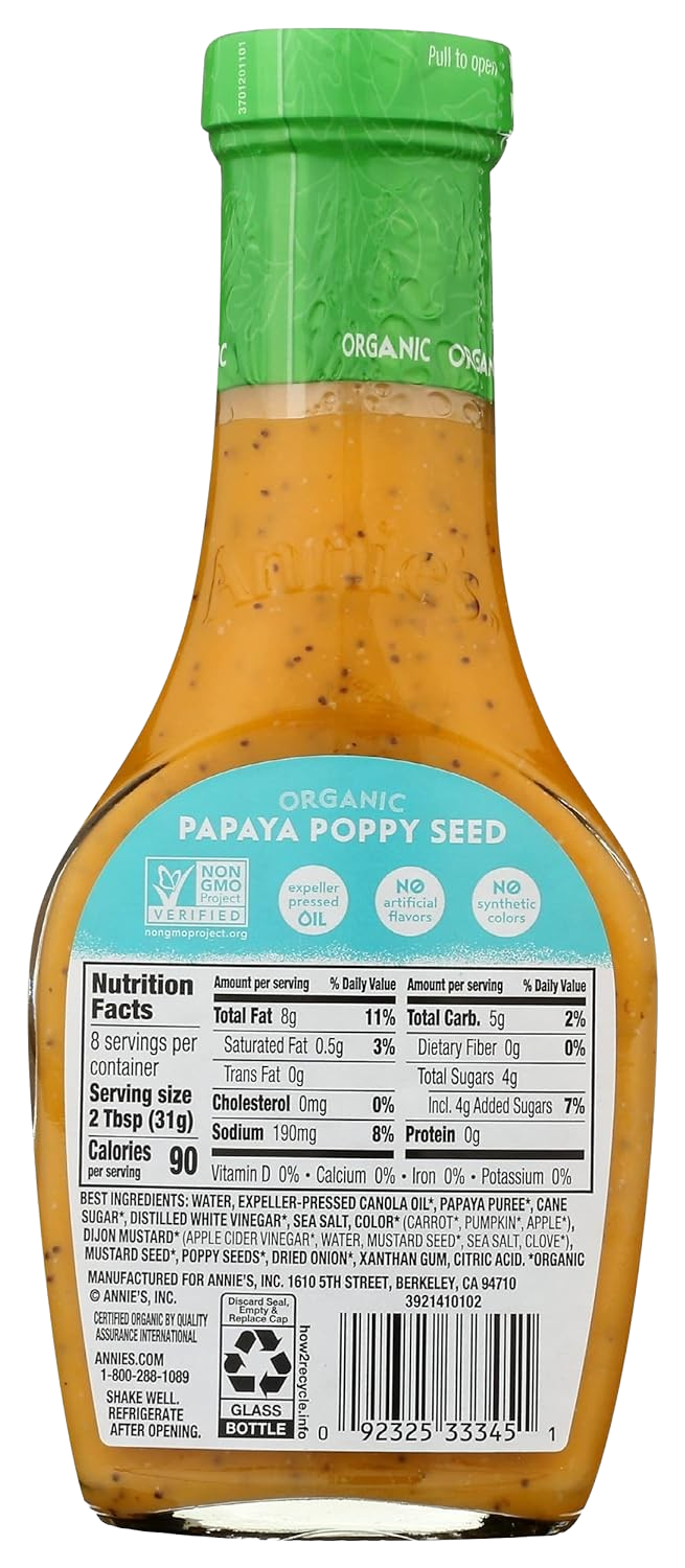 Organic Papaya Poppy Seed Salad Dressing
