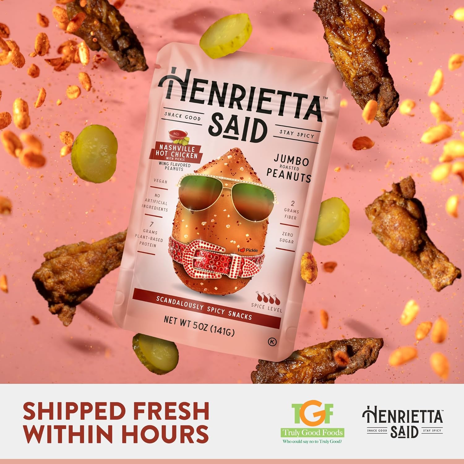 Henrietta Said Jumbo Roasted Peanuts Nashville Hot Chicken with