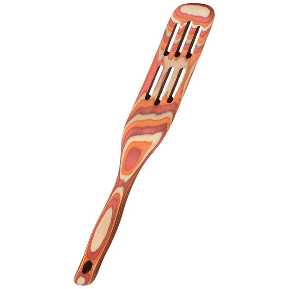 Pakkawood 13-Inch Slotted Spurtle - Red