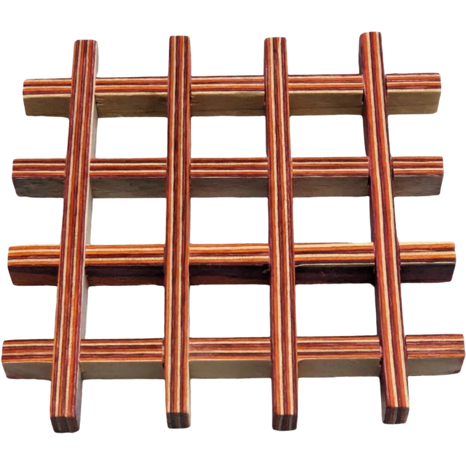 Pakkawood Coasters - Red (4 CT)