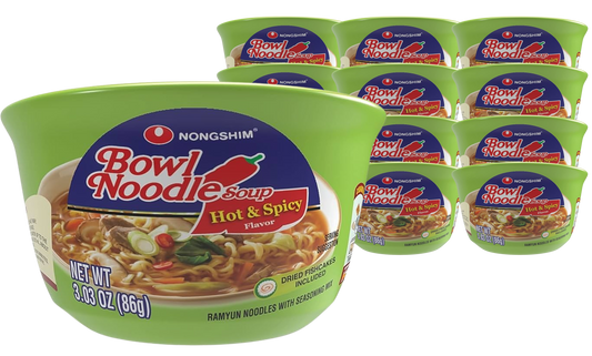 Hot & Spicy Noodle Soup Bowl (12 Pack)