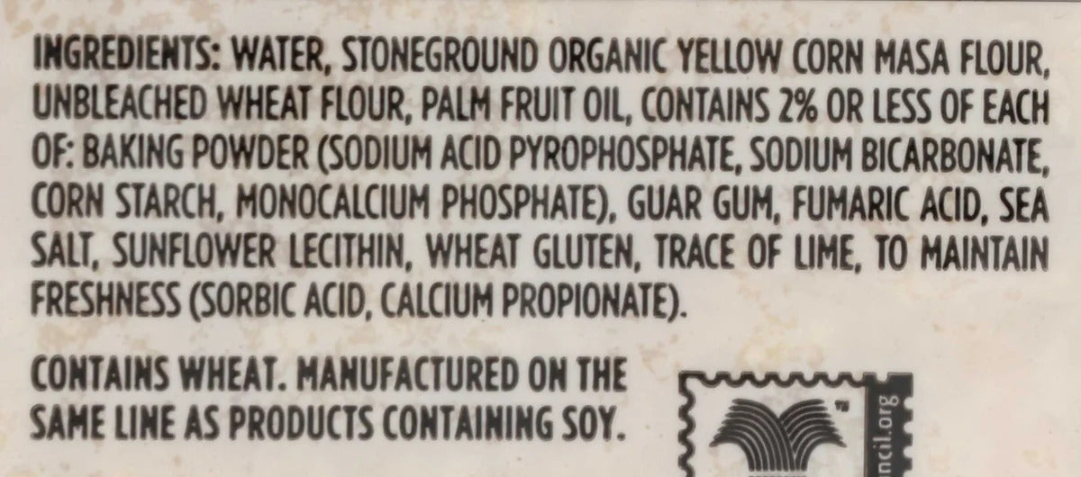 50/50 Yellow Corn & Flour Blend Tortillas