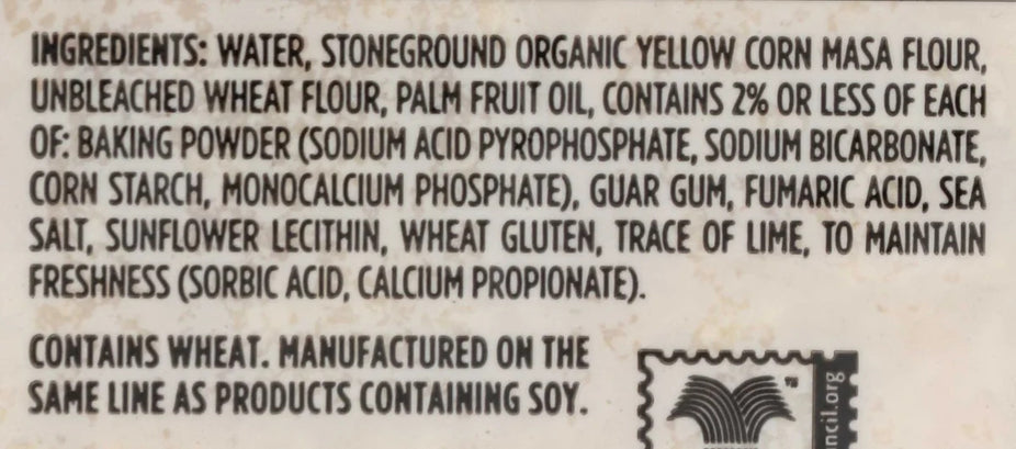50/50 Yellow Corn & Flour Blend Tortillas