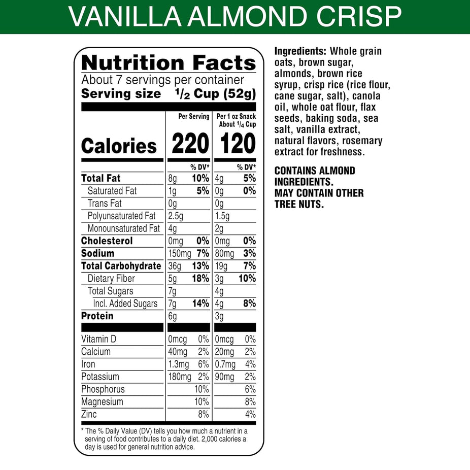 Vanilla Almond Crisp Granola