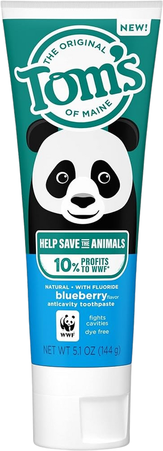 Natural Children's Fluoride Toothpaste, Blueberry