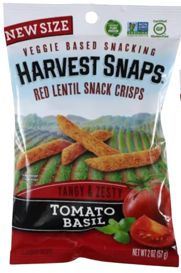 Tomato Basil Red Lentil Crisps Snack (8 Pack)