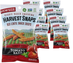 Tomato Basil Red Lentil Crisps Snack (8 Pack)