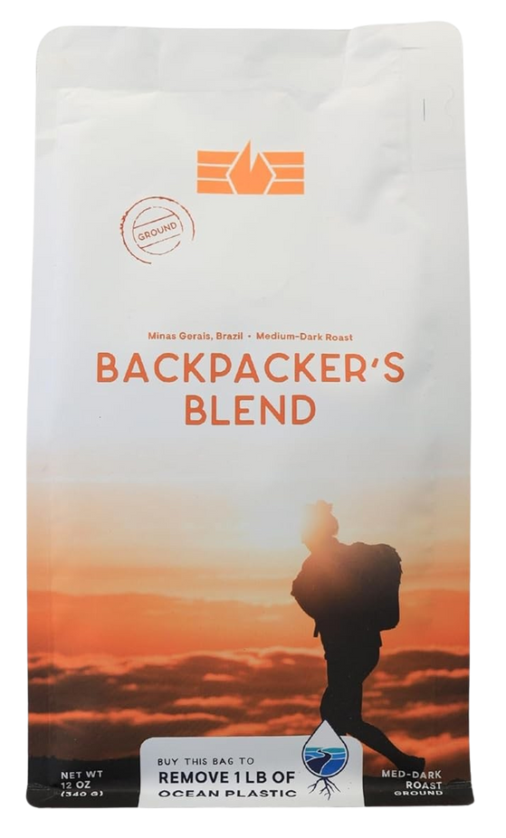 100% Arabica Ground Coffee - Backpacker's Blend (Medium-Dark Roast)