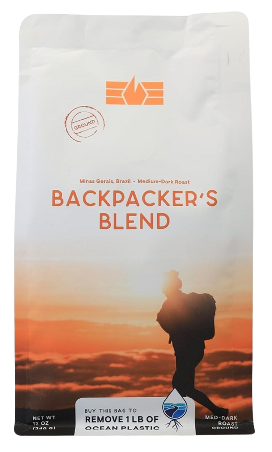 100% Arabica Ground Coffee - Backpacker's Blend (Medium-Dark Roast)