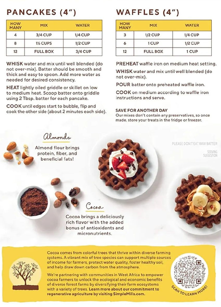 Simple Mills Almond Flour Pancake & Waffle Mix Gluten Free Cocoa – Martie