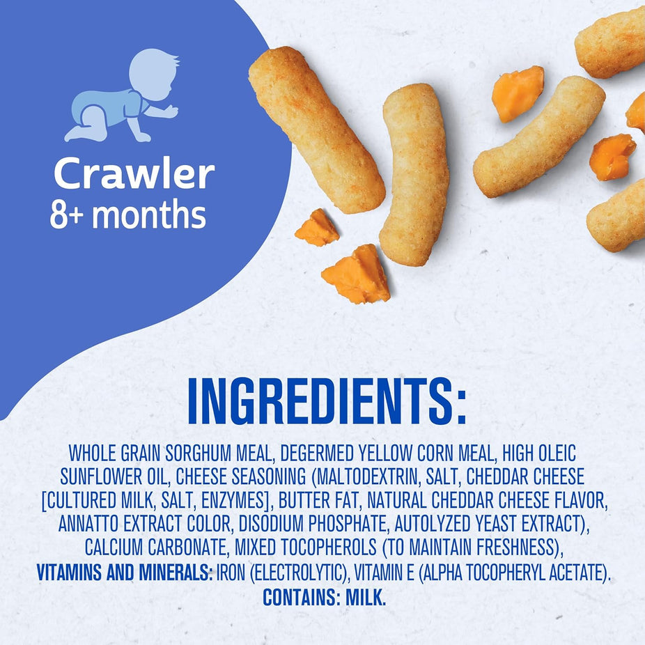 Lil Crunchies Baked Corn Snack - Mild Cheddar (6 Pack)