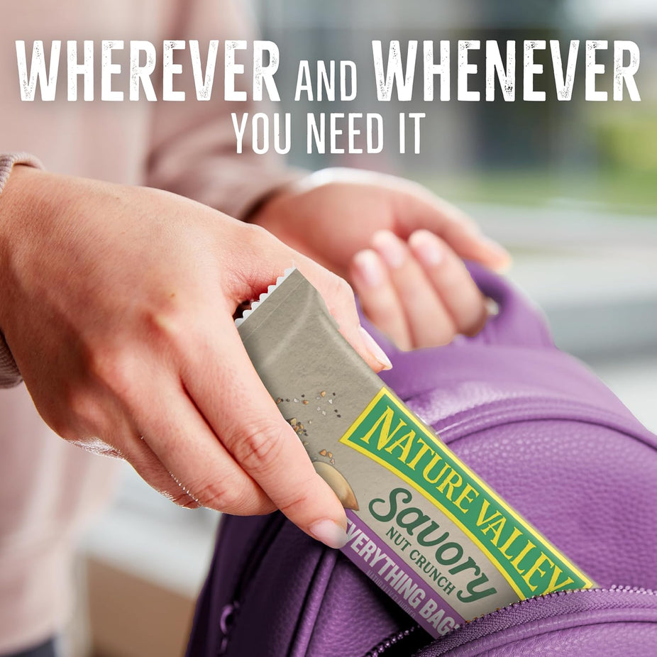 Savory Nut Crunch Bar - Everything Bagel (8 Pack)