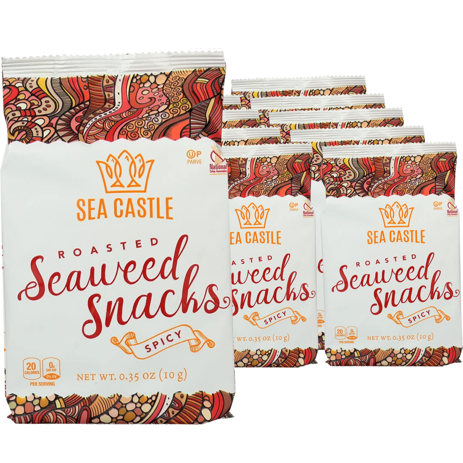 Roasted Spicy Seaweed Snacks (10 Pack)