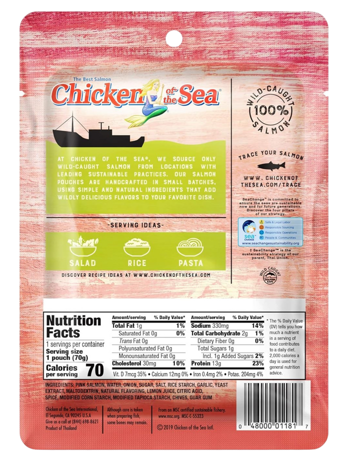 Pink Salmon Pouch Lemon & Chive (12 Pack)