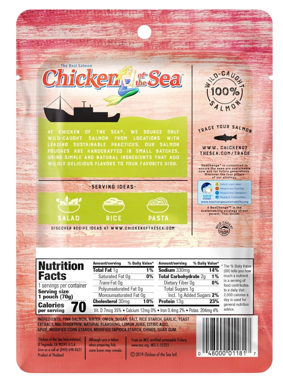 Pink Salmon Pouch Lemon & Chive (12 Pack)