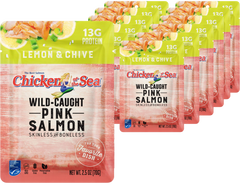 Pink Salmon Pouch Lemon & Chive (12 Pack)