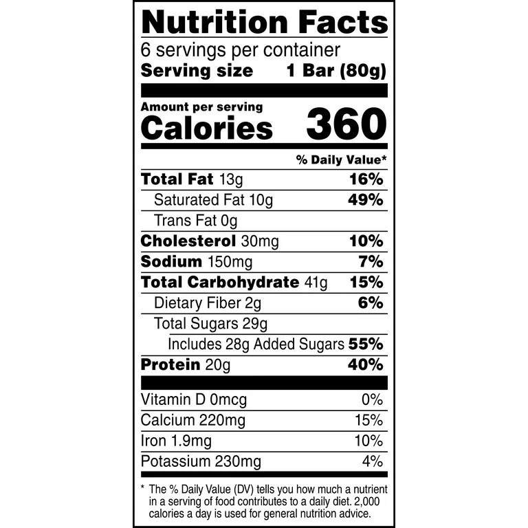 Whey Protein Bars Chocolate Chip (12 CT)