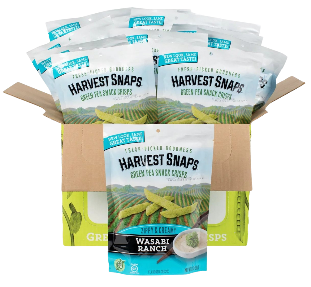 Wasabi Ranch Green Pea Snack Crisps (12 Pack)