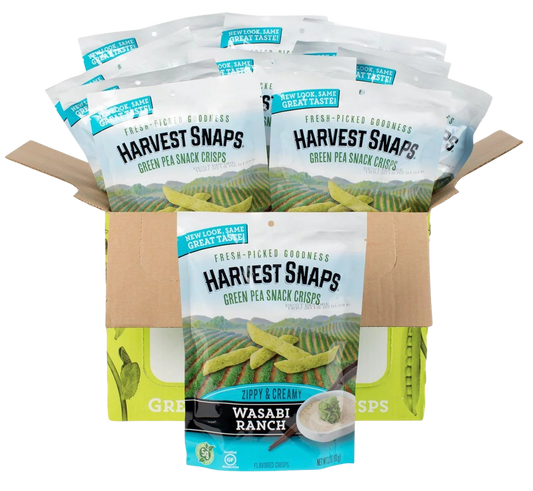 Wasabi Ranch Green Pea Snack Crisps (12 Pack)