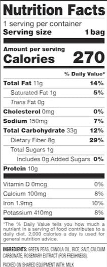 Lightly Salted Green Pea Snack Crisps (8 Pack)