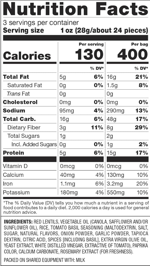 Tomato Basil Snack Crisps (8 Pack)