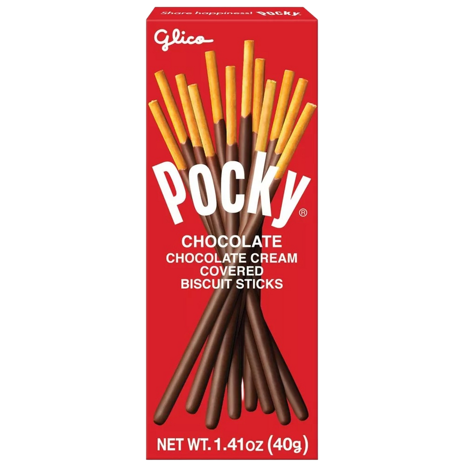Pocky Chocolate Cream Covered Biscuit Sticks (20 CT)