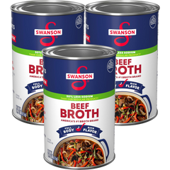 100% Natural 50% Less Sodium Beef Broth (3CT)