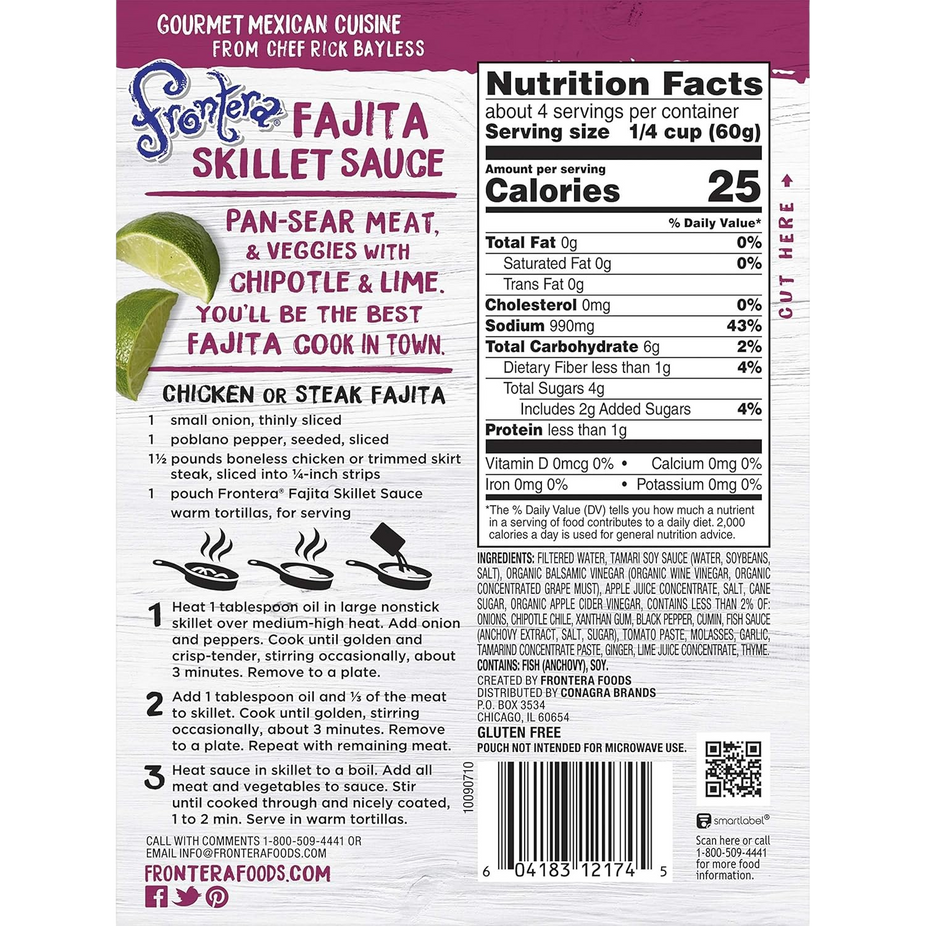 Classic Fajita Skillet Sauce With Chipotle & Lime (6 Pack)