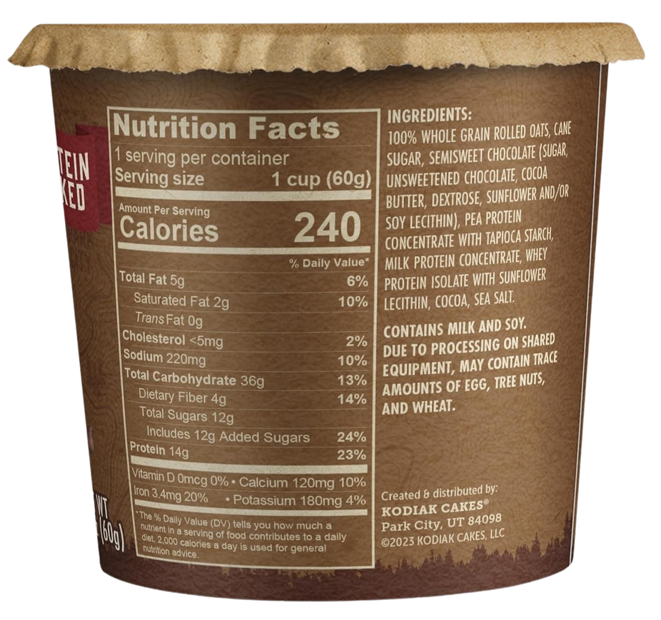 Chocolate Chip Oatmeal Cup (12 Pack)