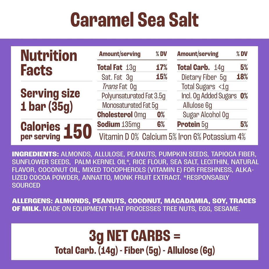 Caramel Sea Salt Nut & Seed Bar (12 Pack)