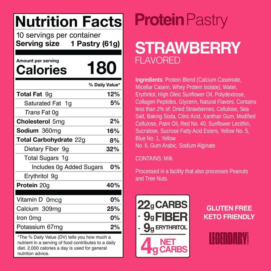 Protein Pastry - Strawberry (10 Pack)