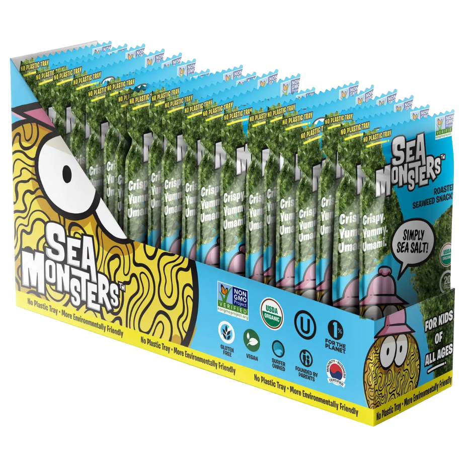 Simply Sea Salt Trayless Roasted Seaweed Snacks (20 Pack)