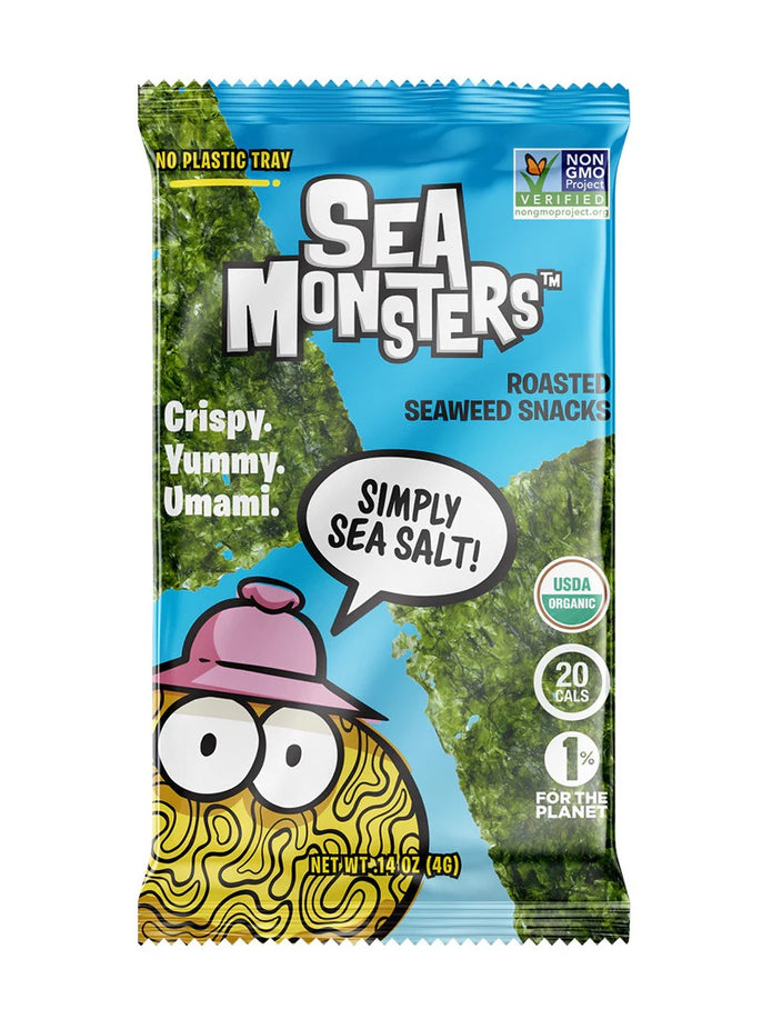 Simply Sea Salt Trayless Roasted Seaweed Snacks (20 Pack)