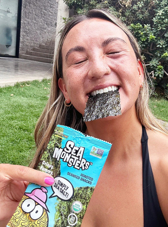 Simply Sea Salt Trayless Roasted Seaweed Snacks (20 Pack)