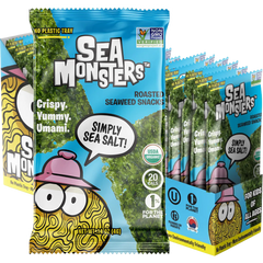 Simply Sea Salt Trayless Roasted Seaweed Snacks (20 Pack)