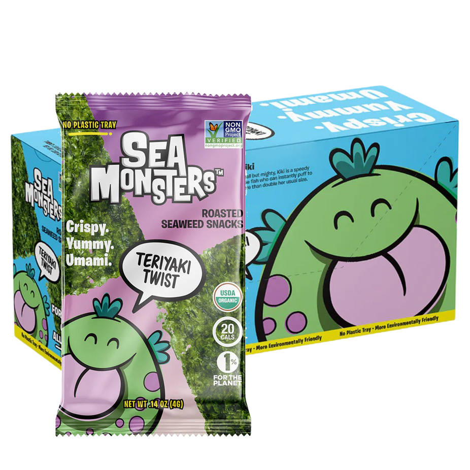 Teriyaki Twist Trayless Roasted Seaweed Snacks (20 Pack)