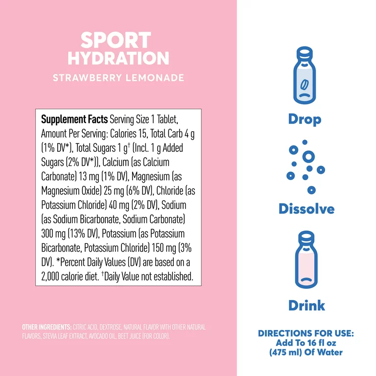 Strawberry Lemonade Sport Vegan Tabs (8 Pack)