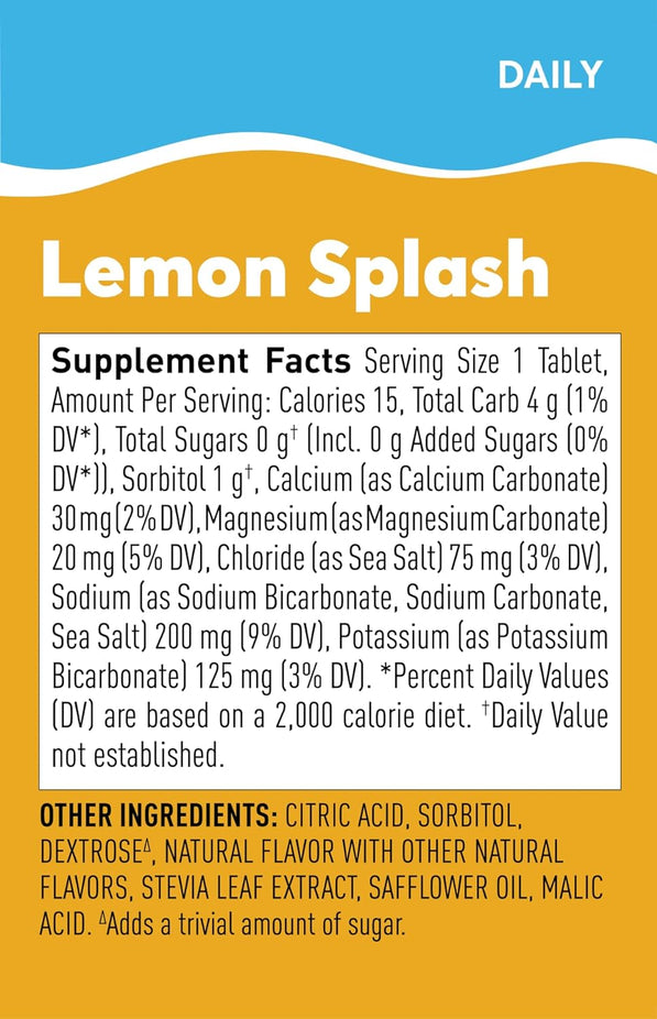 Lemon Splash Daily Hydration Tablet (8 Pack)