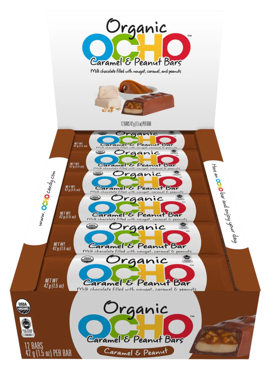 Organic Milk Chocolate Caramel & Peanut Bars (12 CT)