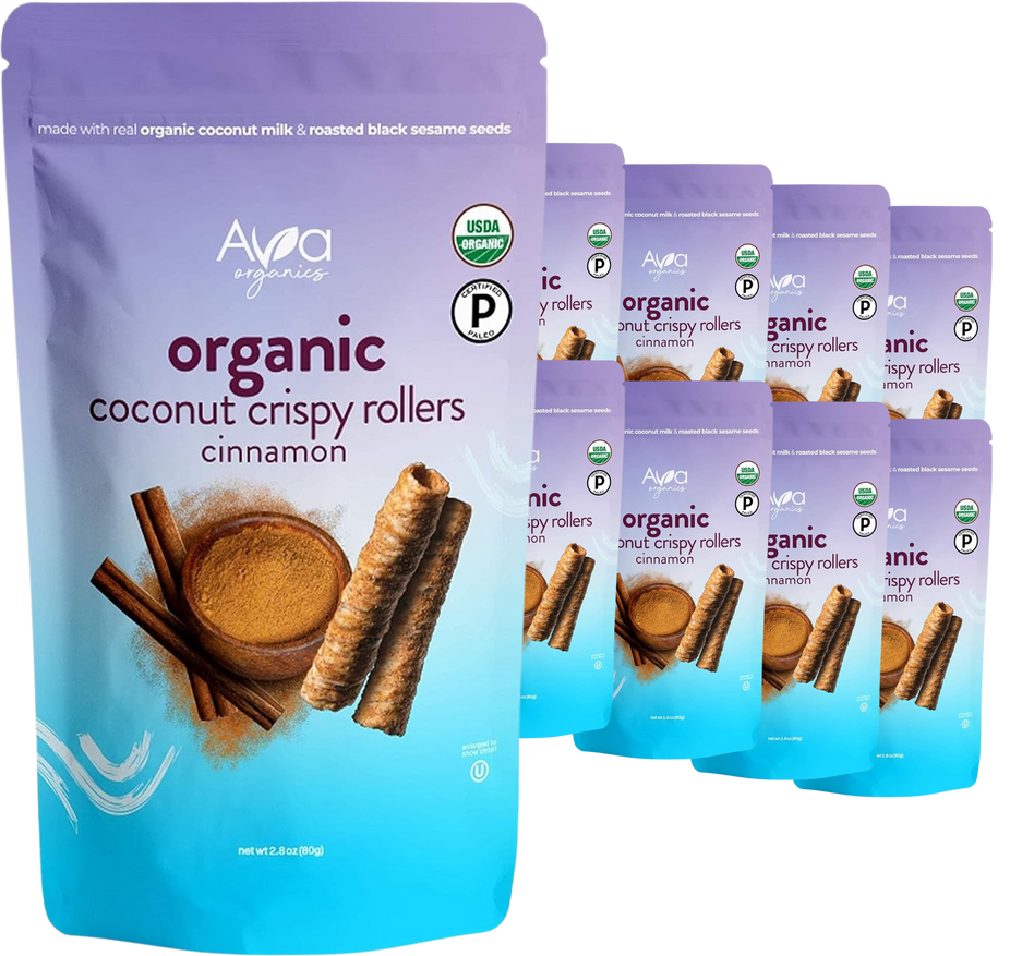 Cinnamon Coconut Crispy Rollers (8 Pack)