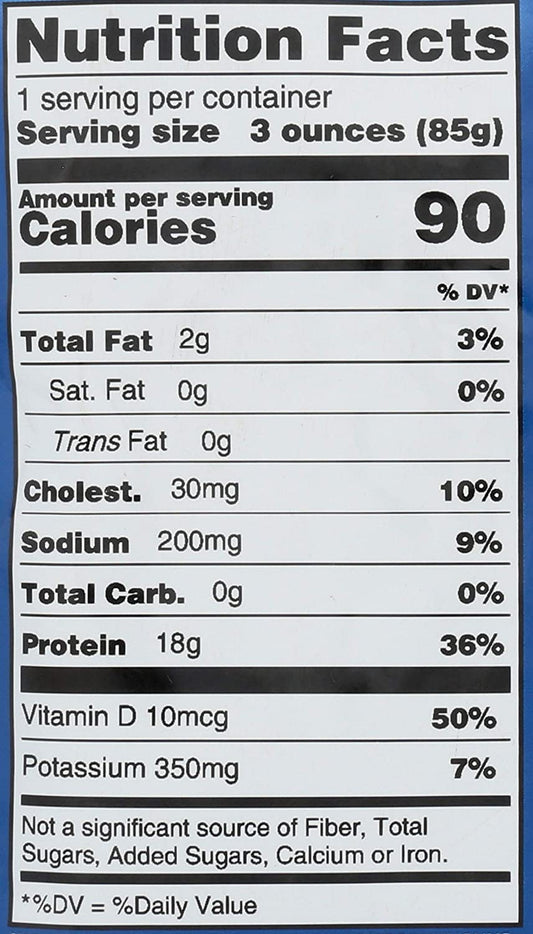 Nutrition Information - Wild Pink Salmon (12 Pack)