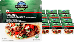 Organic Shredded Beef with Beef Broth (no salt added) (12 Pack)